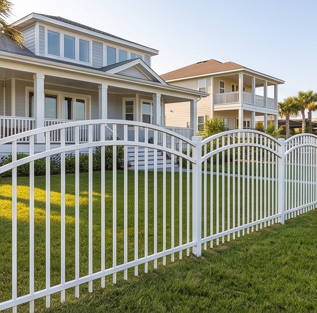 Arched Top aluminum fence