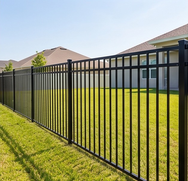 Flat-Top aluminum fence