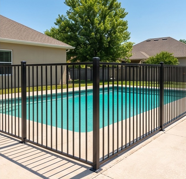 Pool-Code aluminum fence