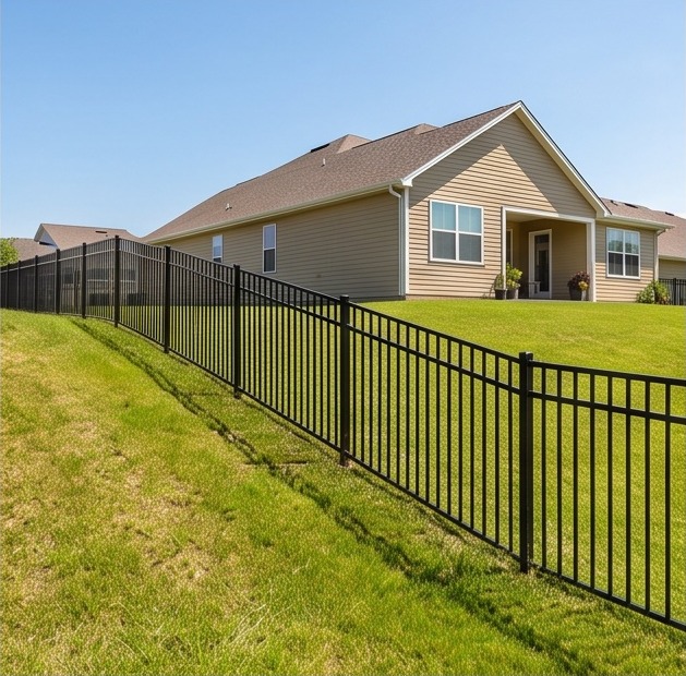 Rackable for Slopes aluminum fence