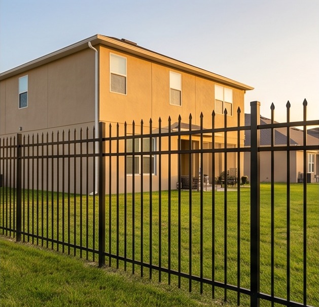 Spear-Top aluminum fence