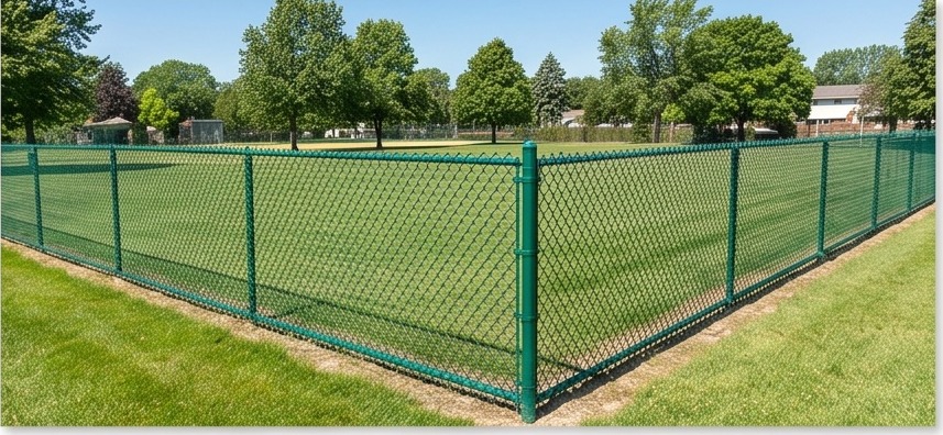 Color Vinyl-Coated chain link fence