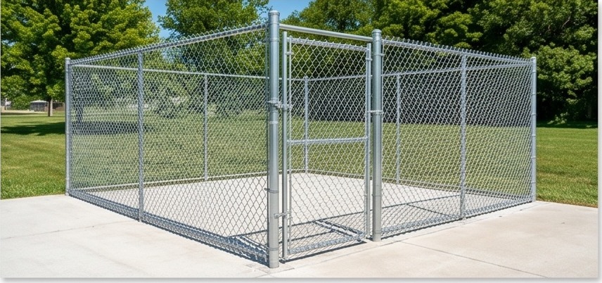 Dog Kennel & Run chain link