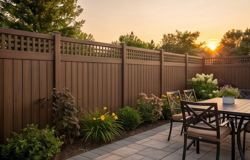 Lattice-Accent Top composite fence