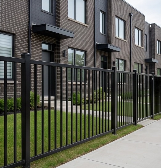 Flat-Top iron fence