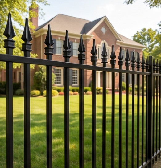 Spear-Top iron fence