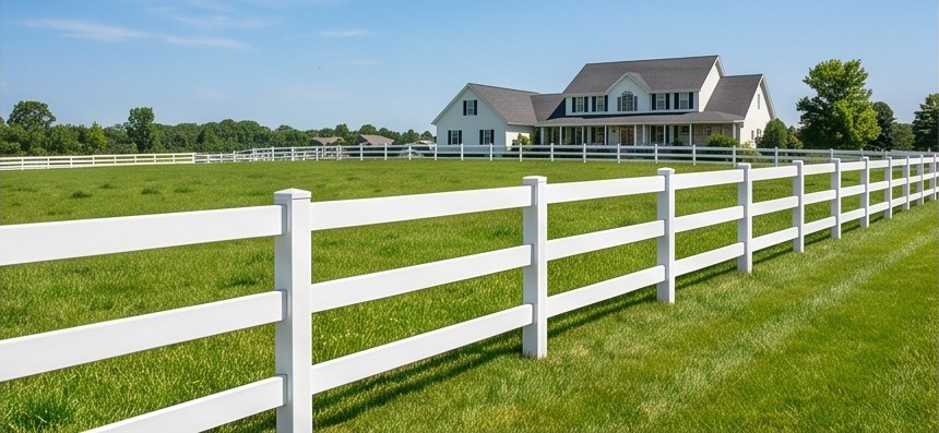 Ranch Rail vinyl fence