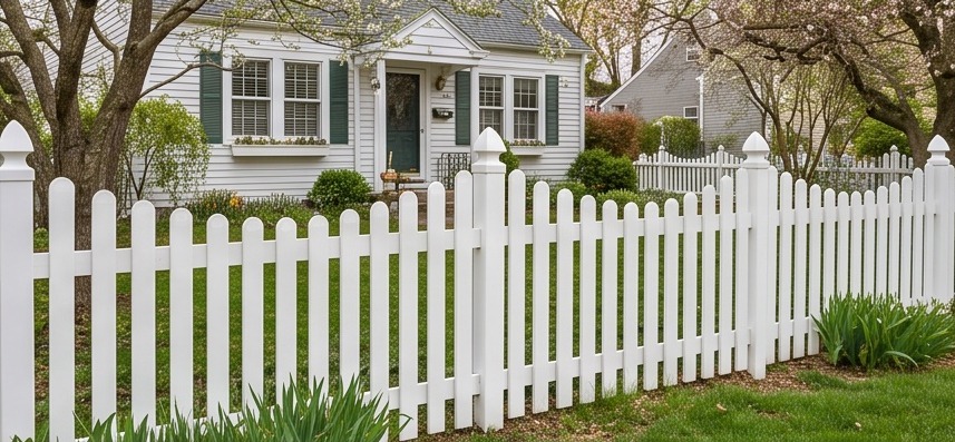 Scalloped Picket vinyl fence