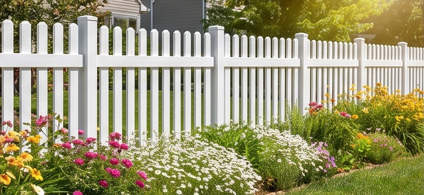 Semi-Private Picket vinyl fence