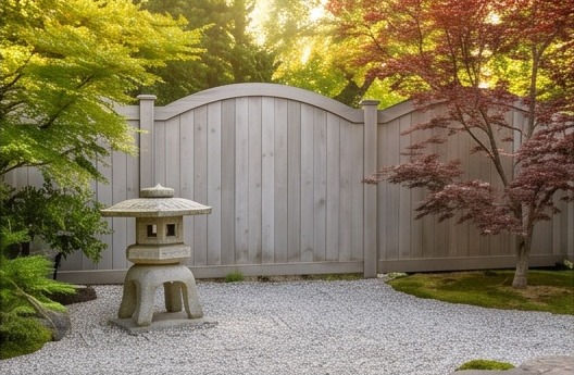 Arched-Top Privacy wood fence