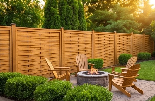 Basket-Weave wood fence