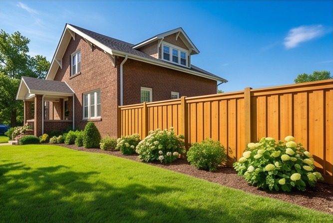Board-on-Board wood fence