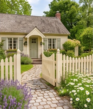 Scalloped Picket wood fence